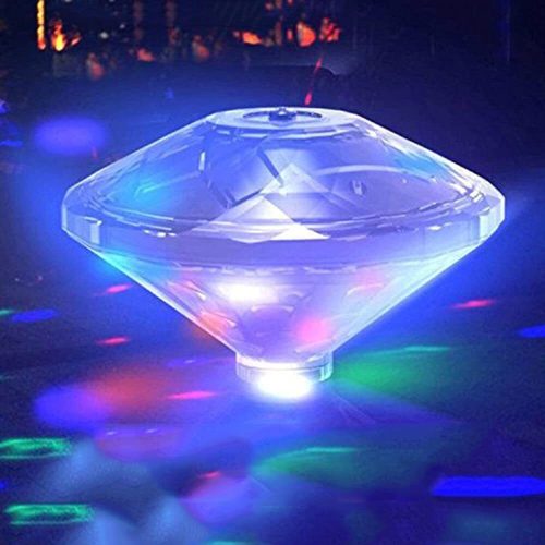 Víz alatti lámpa, LED, rombusz alakú, 8 világítási mód, 10.5×10.5×9.3 cm, többszínű